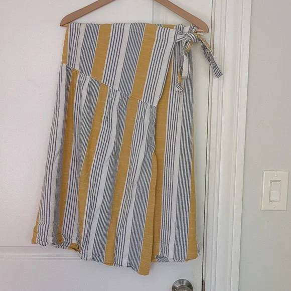 Maeve Striped Midi Laura Wrap Skirt Size 8 - Picture 3 of 8
